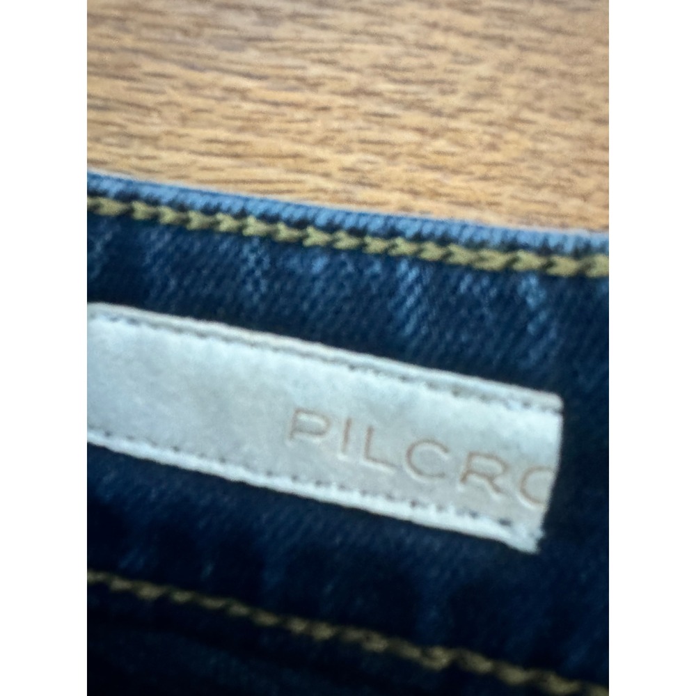 Pilcro  Anthropologie Flare Jeans Blue Icon Flare  Patch Pocket Size 27 - Picture 11 of 14